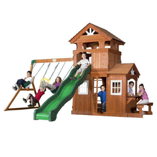 Backyard Discovery Liberty II Cedar Swing Set & Reviews Wayfair